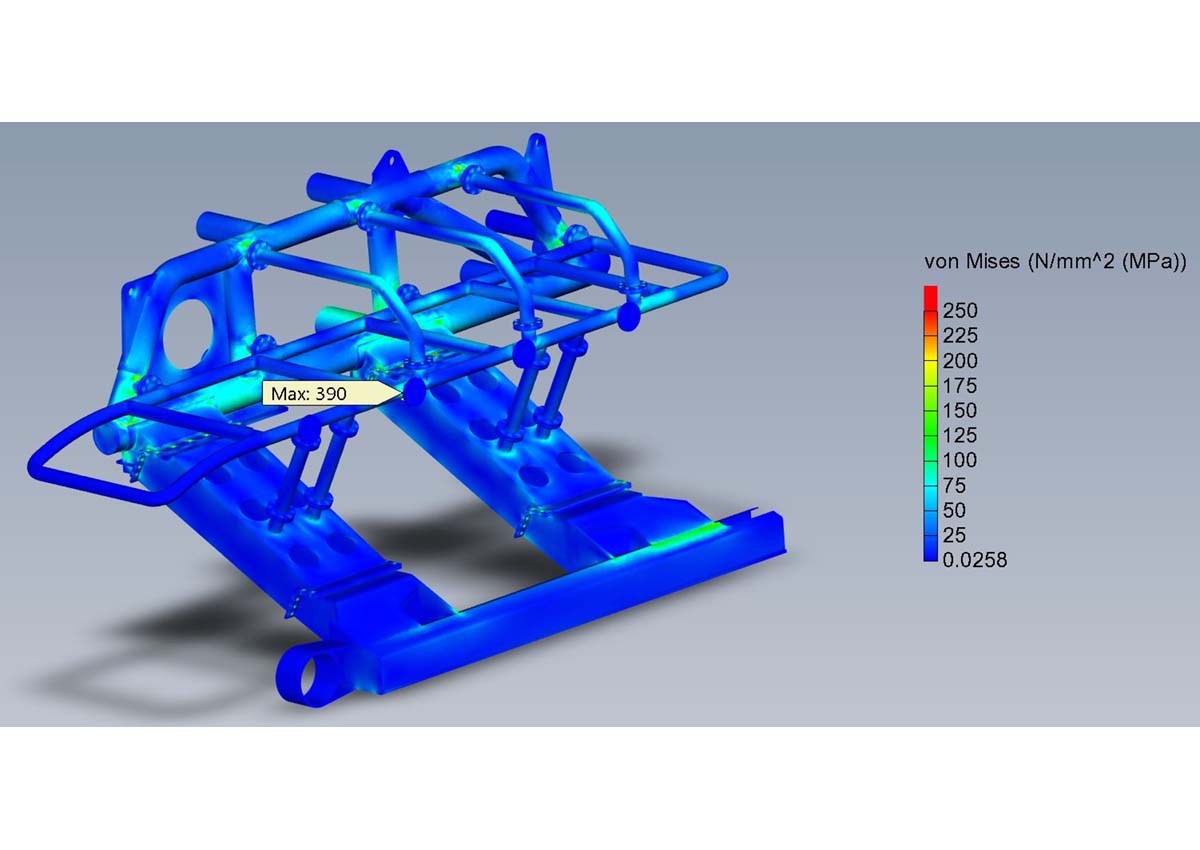 Trenching Machine Frame Finite Element Analysis
