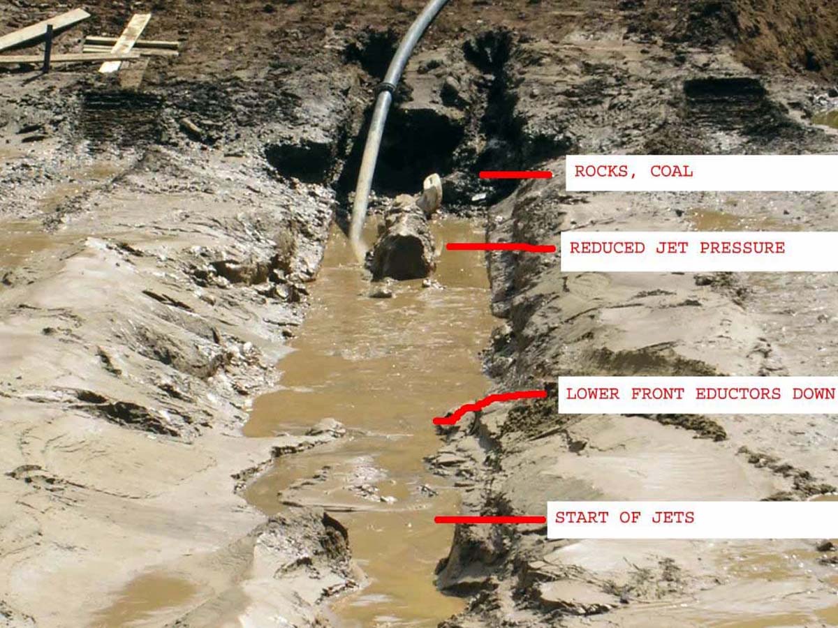Full Scale Jet and Trench Spoil Removal Testing